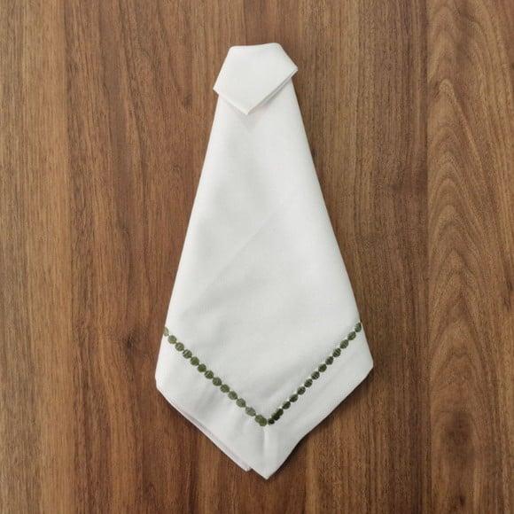 Guardanapo Verde Musgo Bordado Bolinha