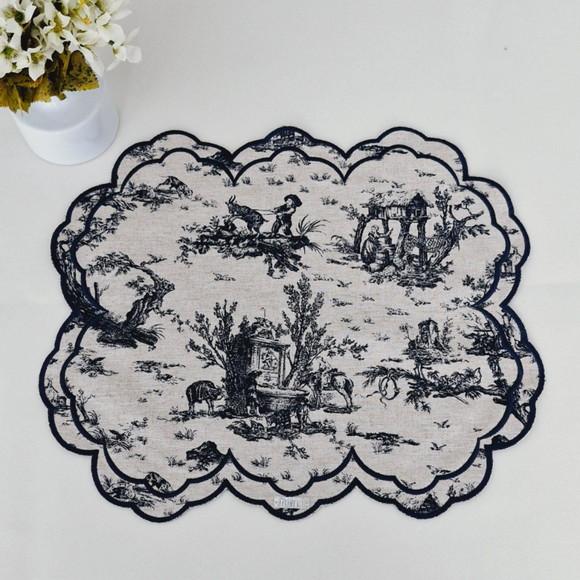 Lugar Americano Toile de Jouy Exclusive Azul