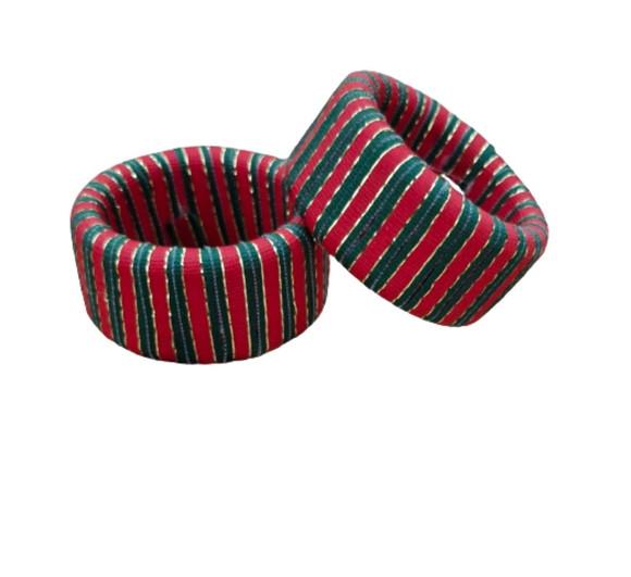 Kit Porta Guardanapos Natal Verde e Vermelho 04 Peças