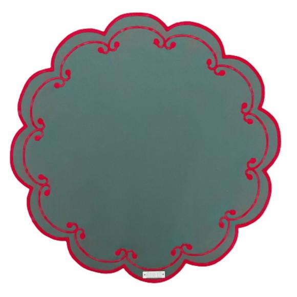 Lugar Americano Mustache Vermelho e Verde