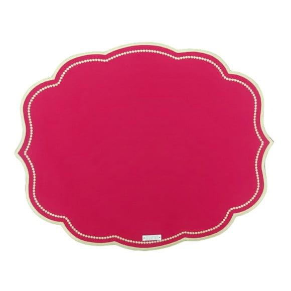 Kit Lugar Americano Vermelho com Dourado 06 Peças