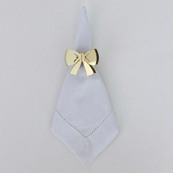 Porta Guardanapo Laço 3d Dourado