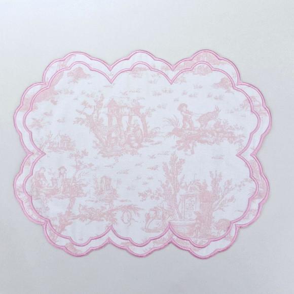 Lugar Americano Toile de Jouy Exclusive Rosa