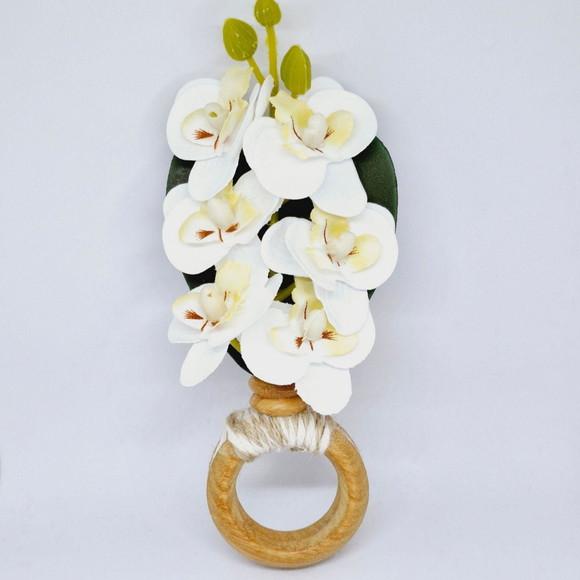 Porta Guardanapo Mini Orquídea Branca