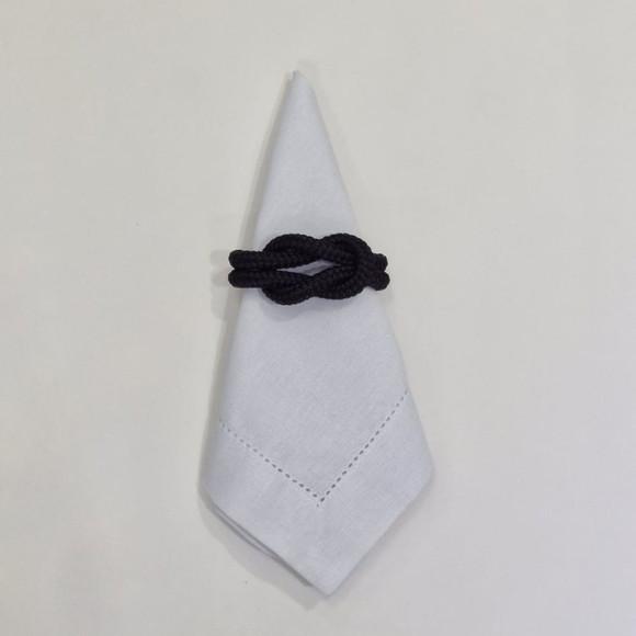 Porta Guardanapo Nó Náutico Preto