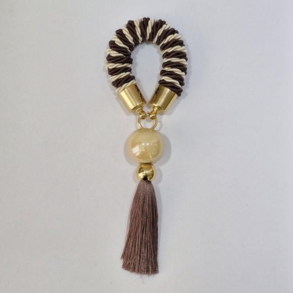 Porta Guardanapo Murano Marrom Tassel