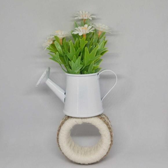 Porta Guardanapo Regador Floral Branco