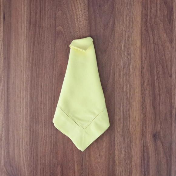 Guardanapo Ajour Algodão Amarelo Claro