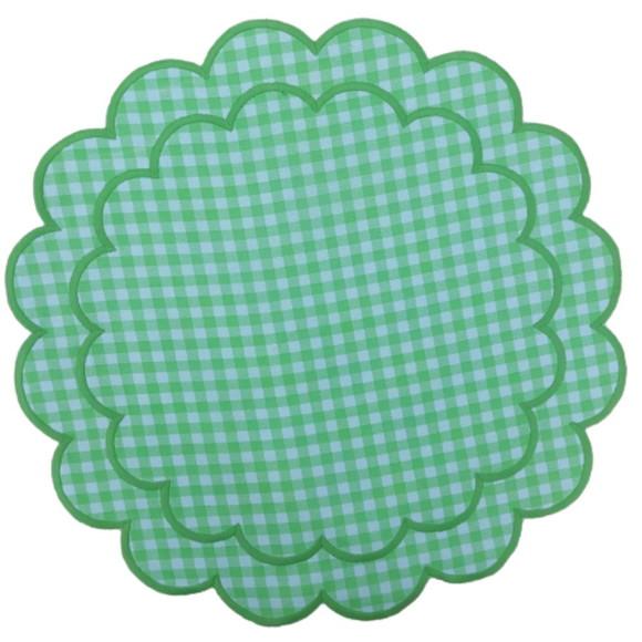 Lugar Americano Vichy Dupla Face Verde