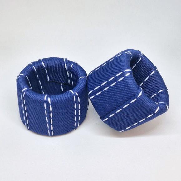 Porta Guardanapo Azul Pesponto Branco