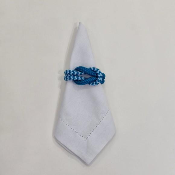Porta Guardanapo Nó Náutico Azul Turquesa/bebê Mesclado