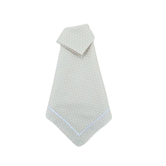 Guardanapo Poá Bege/branco Bordado