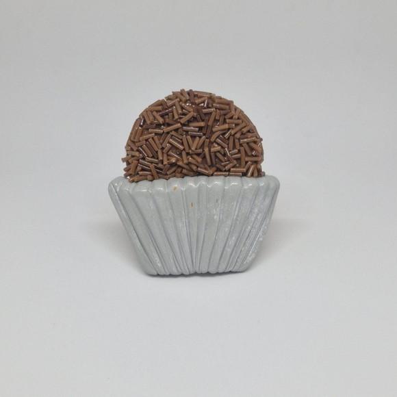 Kit Porta Guardanapo Brigadeiro Cinza Biscuit 02 Peças