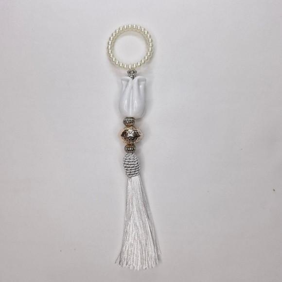 Kit Porta Guardanapo Murano Tulipa Tassel 06 Peças