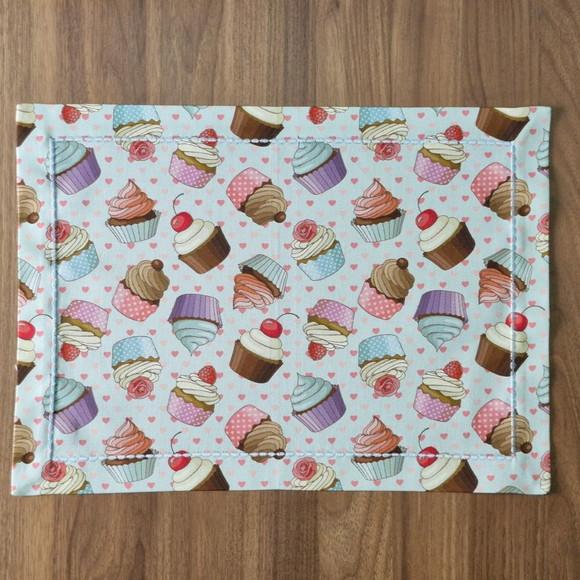 Kit Lugar Americano Cupcake Retangular 02 Peças