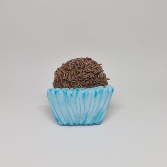 Kit Porta Guardanapo Brigadeiro Azul Biscuit 02 Peças