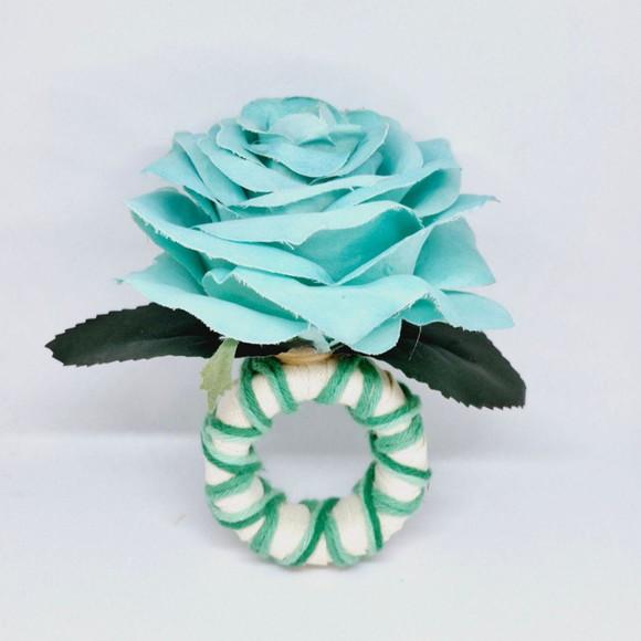 Porta Guardanapos Flor Verde
