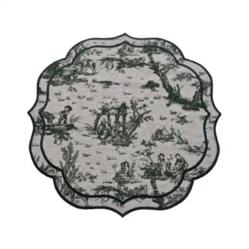Lugar Americano Toile de Jouy Verde
