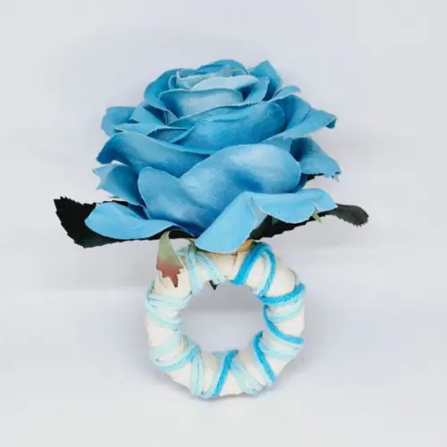 Porta Guardanapo Flor Azul