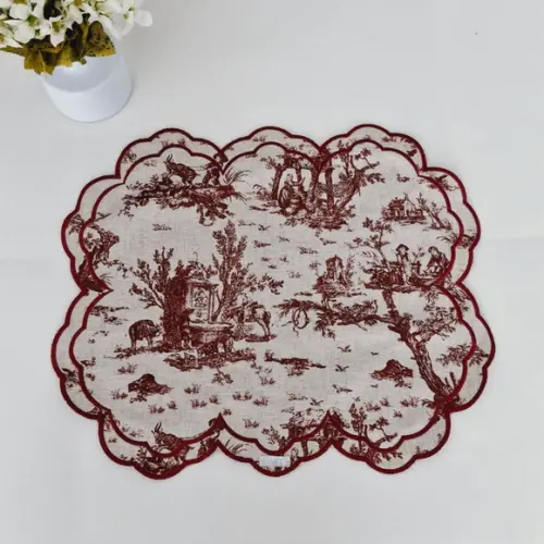 Lugar Americano Toile de Jouy Exclusive Marsala