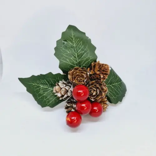 Kit Porta Guardanapo Natal Azevinho com Pinha 04 Peças
