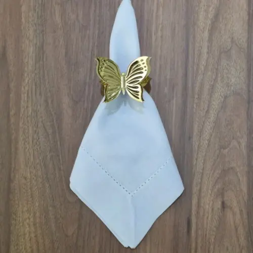 Porta Guardanapo Borboleta 3d Dourado