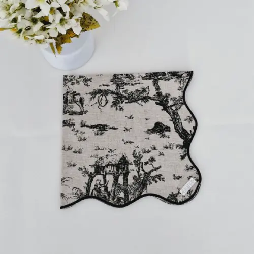 Guardanapo Toile de Jouy Preto