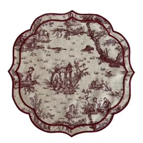 Lugar Americano Toile de Jouy Marsala