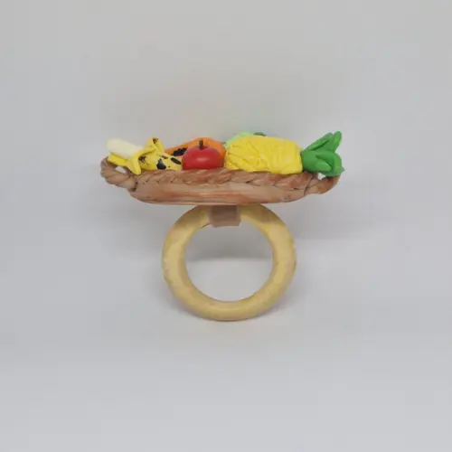 Porta Guardanapo Cesta de Frutas Biscuit