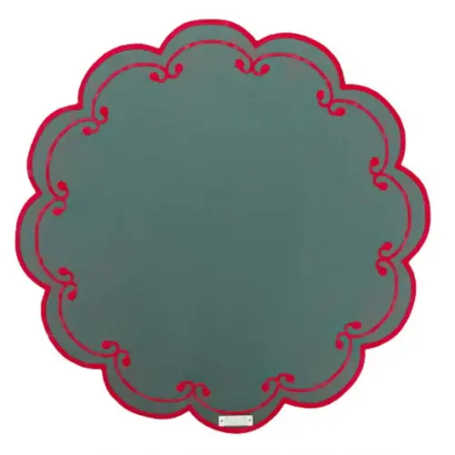 Lugar Americano Mustache Vermelho e Verde