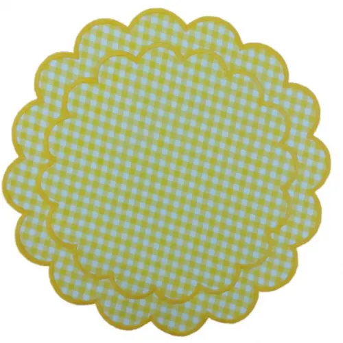 Lugar Americano Vichy Dupla Face Amarelo