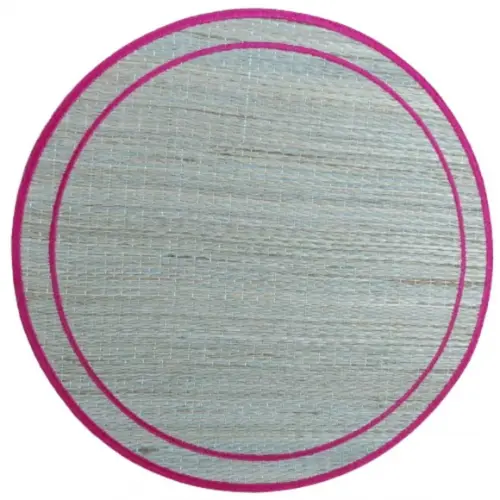 Lugar Americano Palha Rosa Bordado