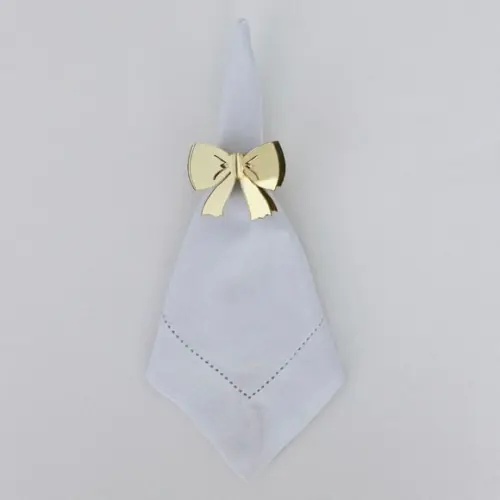 Porta Guardanapo Laço 3d Dourado