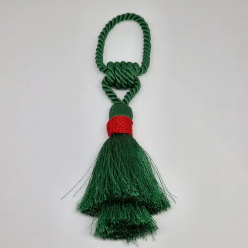 Porta Guardanapo Tassel Verde/ Vermelho