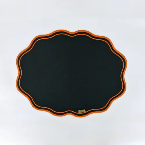 Lugar Americano Wave Preto e Laranja