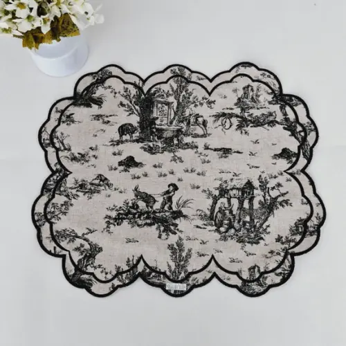 Lugar Americano Toile de Jouy Exclusive Preto