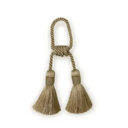 Kit Porta Guardanapos Tassel Bege 03 Peças