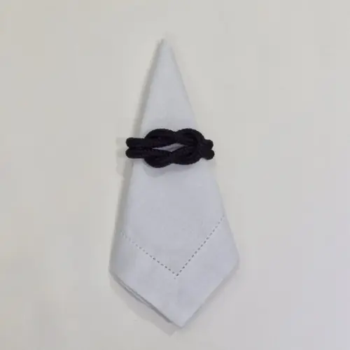 Porta Guardanapo Nó Náutico Preto
