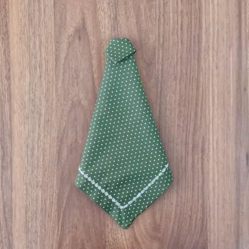 Kit Guardanapo Poá Verde/branco Bordado 06 Peças