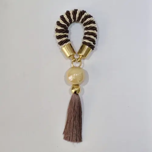 Porta Guardanapo Murano Marrom Tassel