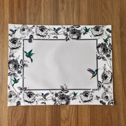 Kit Lugar Americano Beija-flor Retangular 02 Peças