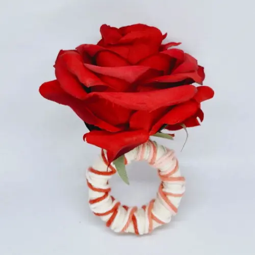 Porta Guardanapos Flor Vermelha