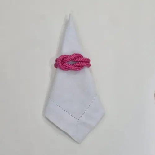 Porta Guardanapo Nó Náutico Rosa Pink