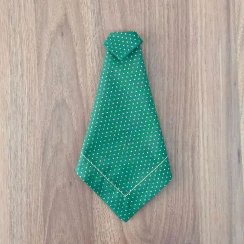 Kit Guardanapo Poá Verde/dourado 04 Peças