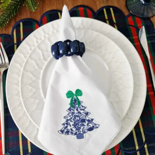 Guardanapo Natal Árvore Azul