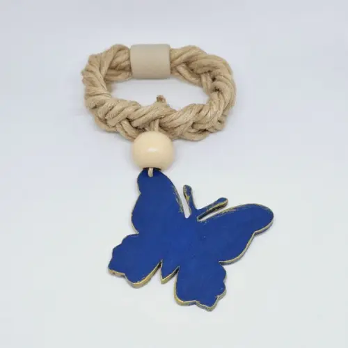 Porta Guardanapo Borboleta Azul Trançado
