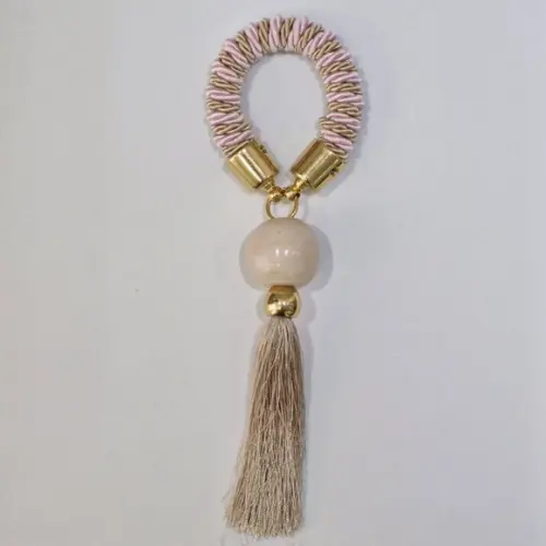 Porta Guardanapo Murano Rosé Tassel