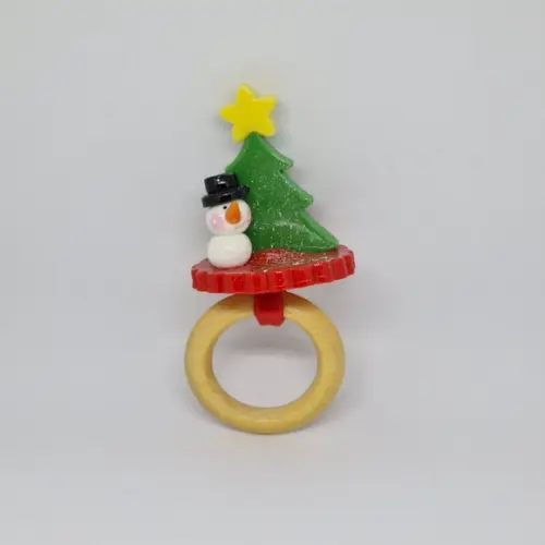 Kit Porta Guardanapo Boneco de Neve Biscuit 02 Peças