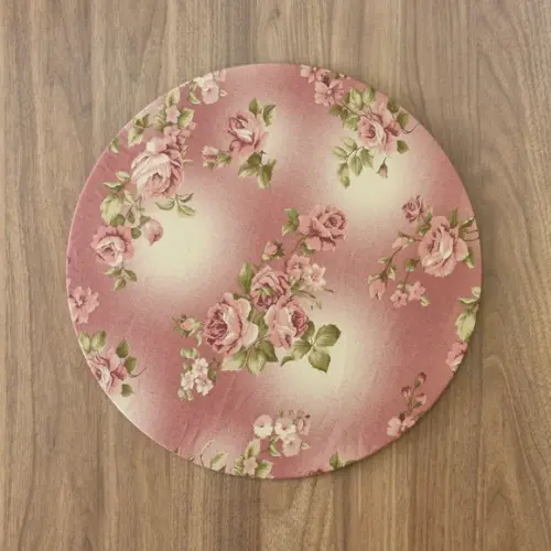 Kit Capa de Sousplat Floral Rosé 02 Peças