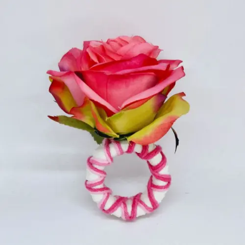 Porta Guardanapo Flor Rosa Pink